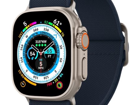 Spigen Fit Lite Ultra Apple Watch (42 44 SE 45 46 49mm) Stof Rem - Navy Sale