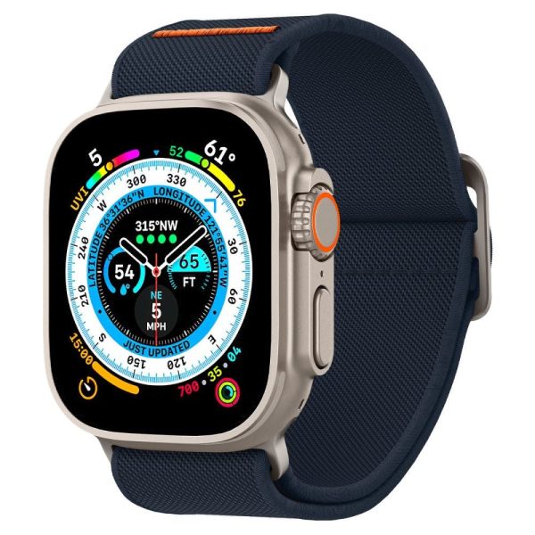 Spigen Fit Lite Ultra Apple Watch (42 44 SE 45 46 49mm) Stof Rem - Navy Sale