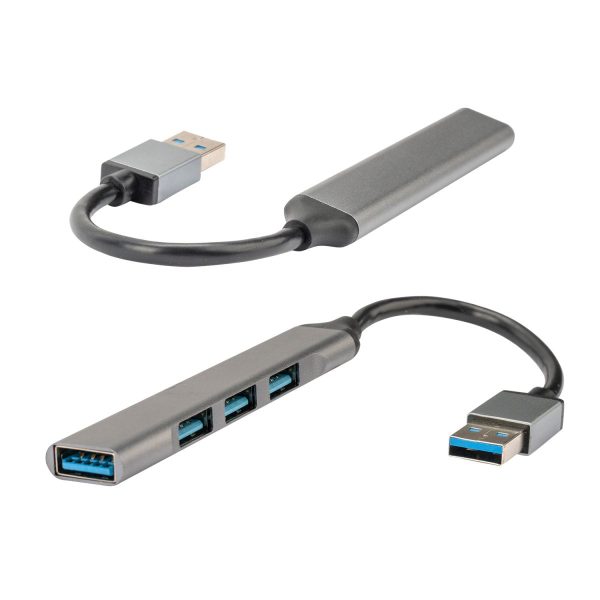 4smarts 4-in-1 Hub USB-A - Space Grey Supply