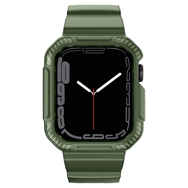 Apple Watch (38 40 SE 41MM) Plastik Cover og Rem - Grøn Online Hot Sale