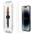 iPhone 14 Pro Spigen EZ Fit Glas.tR Skærmbeskyttelse - 2 stk. - Case Friendly - Gennemsigtig Online now