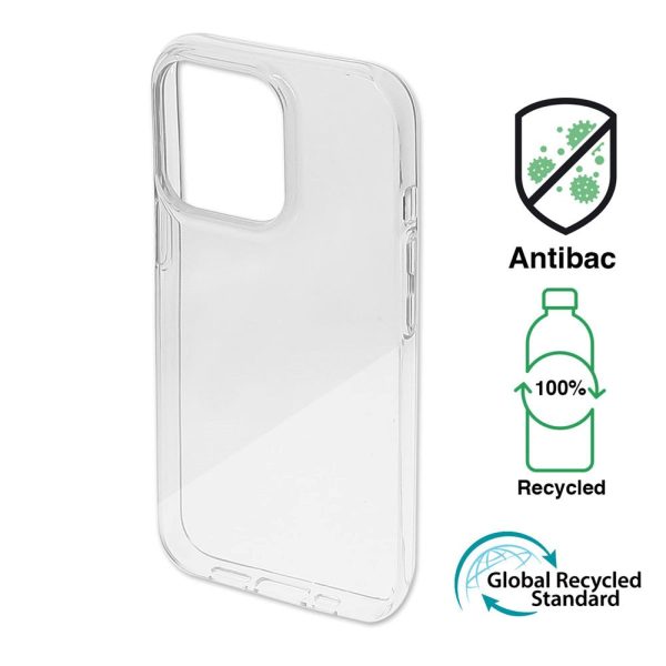 iPhone 14 Pro 4Smarts AntiBac Eco Cover - 100% Genbrugsplast - Gennemsigtig Cheap