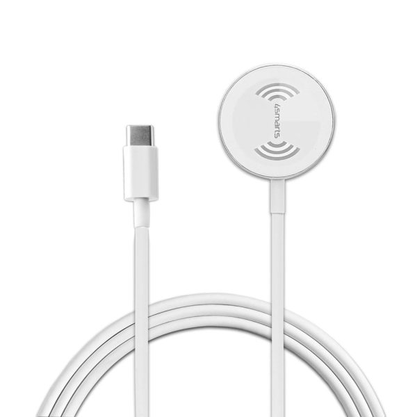 4Smarts Apple Watch Magnetisk Trådløs Oplader - 2,5W - 1m. - Hvid Discount