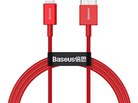 Baseus Superior Series USB-A til Lightning Kabel - 1m - Rød Sale