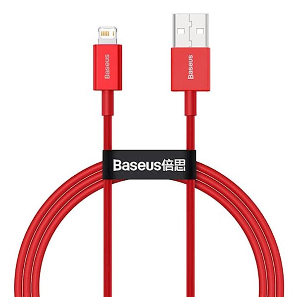 Baseus Superior Series USB-A til Lightning Kabel - 1m - Rød Sale