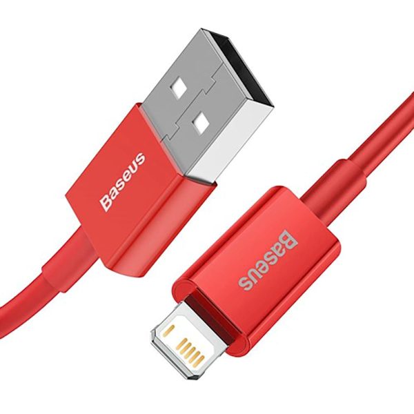 Baseus Superior Series USB-A til Lightning Kabel - 1m - Rød Sale