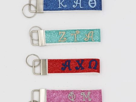 Sigma Kappa Glitter FOB Keychain Hot on Sale