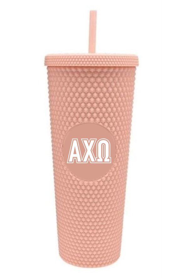 Alpha Chi Omega Studded Tumbler Online Sale