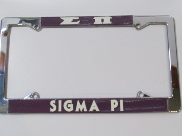 Sigma Pi Car License Frame Hot on Sale