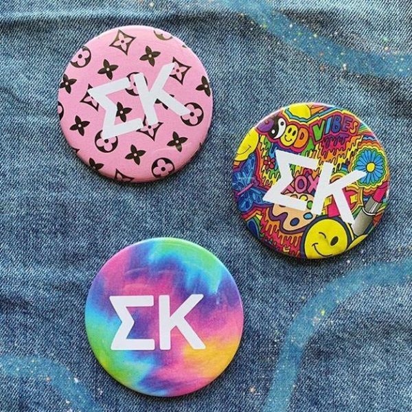 Sigma Kappa Printed Button Collection For Sale