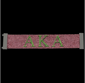 Alpha Kappa Alpha Austrian Crystal Bracelet With Magnet Closure Online Hot Sale