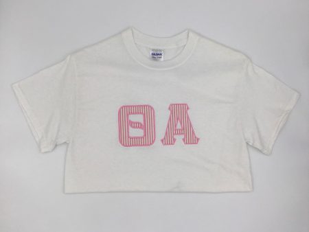 Theta Alpha White Tee - Size Small Discount