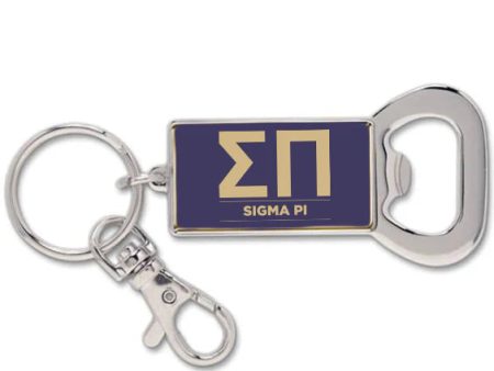 Sigma Pi Keychain with Flat Bottle Opener Fashion