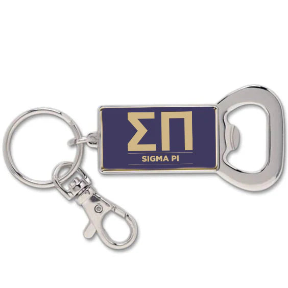 Sigma Pi Keychain with Flat Bottle Opener Fashion