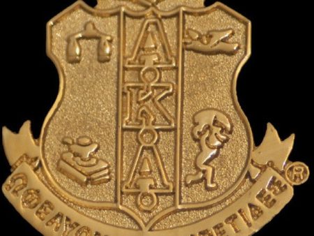 Alpha Kappa Alpha Sandblast Shield Pin Hot on Sale