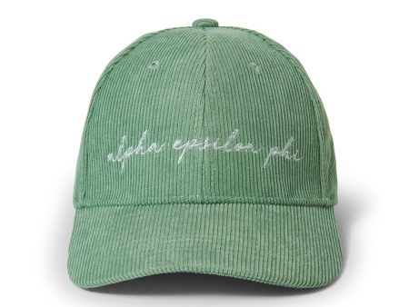 Alpha Epsilon Phi Embroidered Corduroy Hat Online Sale