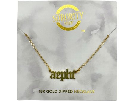 Alpha Epsilon Phi Old English Necklace Sale