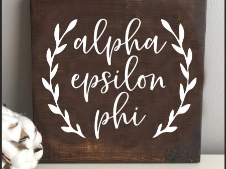 Alpha Epsilon Phi Wooden Sign Discount