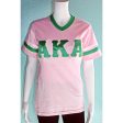 Alpha Kappa Alpha V Neck Striped Sleeve Jersey Fashion