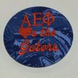 Alpha Epsilon Phi  Hearts the Gators  Retro Game Day Embroidered Button For Discount