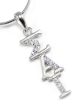 Sigma Alpha Iota Sterling Silver with CZ Crystal Lavaliere Sale