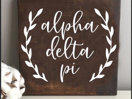 Alpha Delta Pi Wooden Sign Online Hot Sale