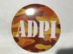 Alpha Delta Pi Orange Camo Printed Button For Sale