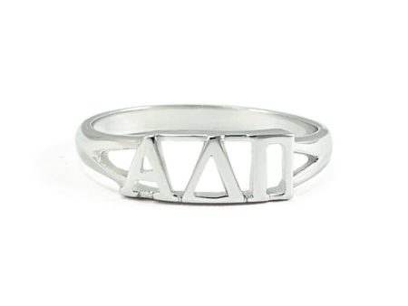 Alpha Delta Pi Sterling Silver Ring For Cheap