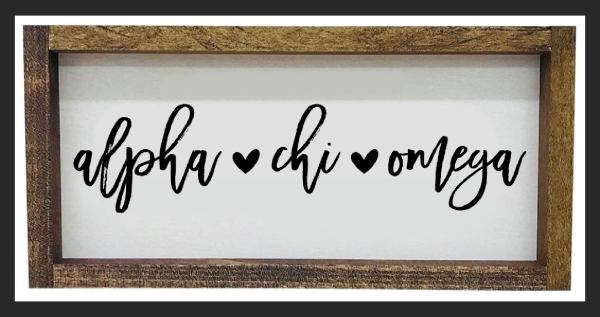 Alpha Chi Omega Wooden Sign Cheap