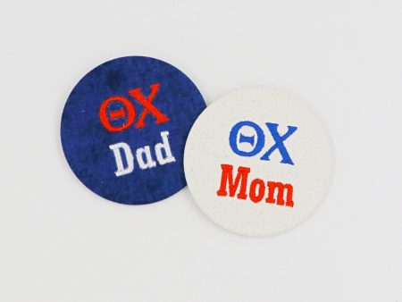 Theta Chi Mom Dad Embroidered Button Fashion