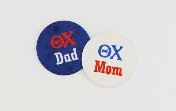 Theta Chi Mom Dad Embroidered Button Fashion