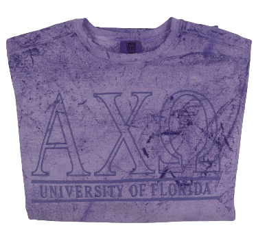 Alpha Chi Omega Embroidered Color Blast Crewneck Sweatshirt Hot on Sale