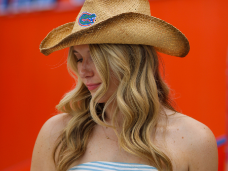 University of Florida Wrangler Distressed Raffia Cowboy Hat Supply