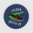 Alpha Delta Pi Gator Mascot Game Day Embroidered Button Online Sale