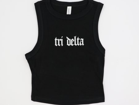 Sorority Old English Crop Tank Online