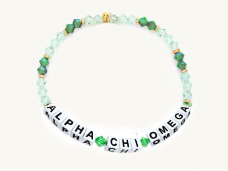 Alpha Chi Omega Beaded Sorority Name Bracelet Discount