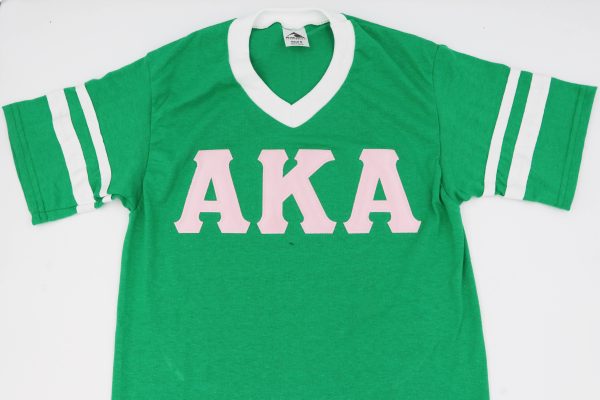 Alpha Kappa Alpha V Neck Striped Sleeve Jersey Fashion