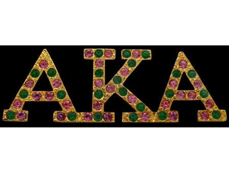 Alpha Kappa Alpha Austrian Crystal Pin 4 For Cheap