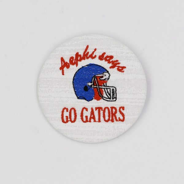 Alpha Epsilon Phi Gator Mascot Game Day Embroidered Button Discount