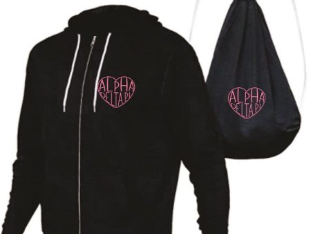 Alpha Delta Pi Quikflip 2-in-1 Full-Zip Hero Hoodie Lite on Sale