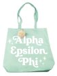 Alpha Epsilon Phi Pom Pom Tote Bag Online Hot Sale