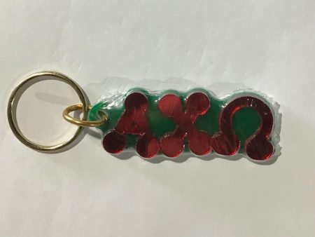 Alpha Chi Omega Bubble Letters Keychain Online