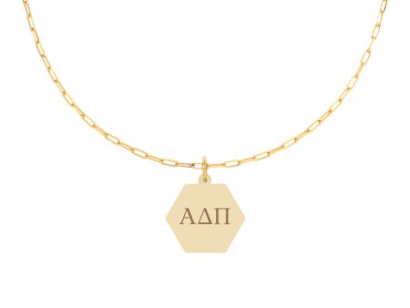 Alpha Delta Pi Paperclip Necklace with Pendant Online Sale