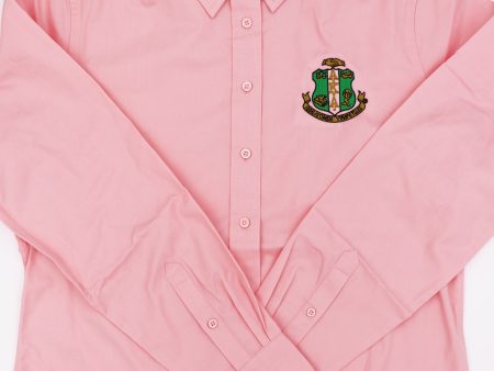 Alpha Kappa Alpha Ladies Long Sleeve Easy Care Shirt Cheap