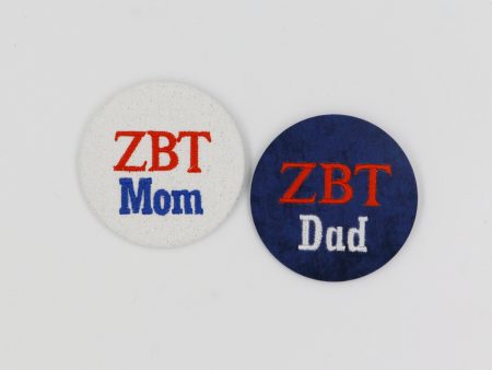 Zeta Beta Tau Mom Dad Embroidered Button Online