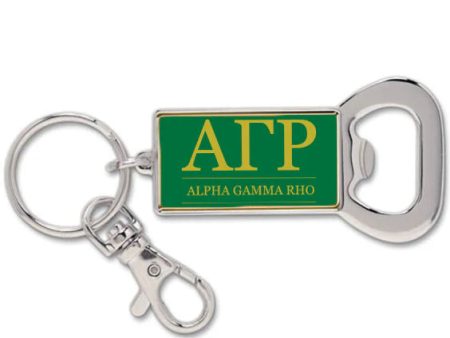 Alpha Gamma Rho Keychain with Flat Bottle Opener Online Sale