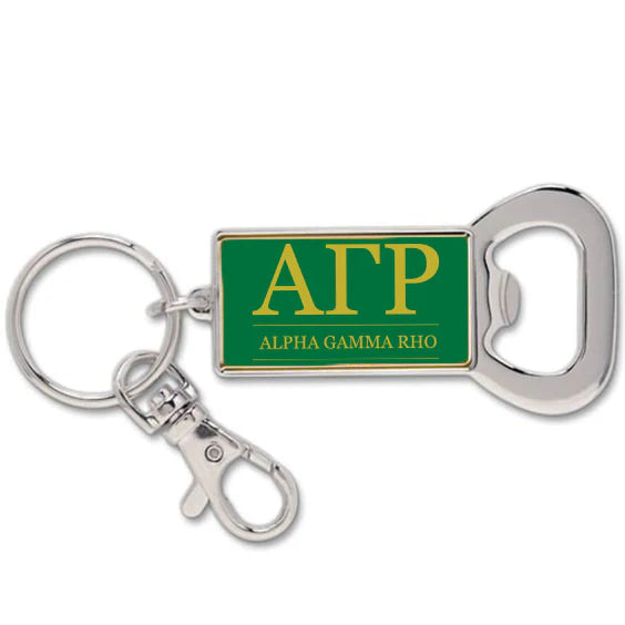 Alpha Gamma Rho Keychain with Flat Bottle Opener Online Sale