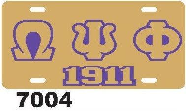 1911 Purple and Old Gold 1911   Life Member   Roo! License Plate Online