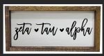 Zeta Tau Alpha Wooden Sign on Sale