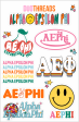 Alpha Epsilon Phi Rainbow Sticker Sheet For Cheap